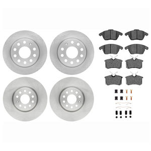 Dynamic Friction 6514-74035 - Front and Rear Brake Kit - Quickstop Rotors and 5000 Brake Pads With Hardware