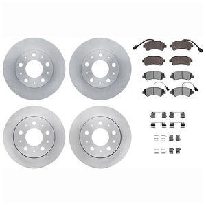 Dynamic Friction 6514-40035 - Front and Rear Brake Kit - Quickstop Rotors and 5000 Brake Pads With Hardware