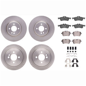 Dynamic Friction 6514-32005 - Front and Rear Brake Kit - Quickstop Rotors and 5000 Brake Pads With Hardware