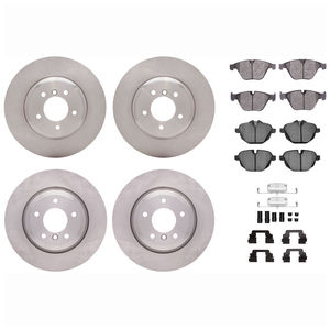 Dynamic Friction 6514-31031 - Front and Rear Brake Kit - Quickstop Rotors and 5000 Brake Pads With Hardware