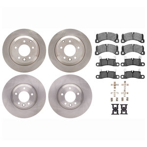 Dynamic Friction 6514-74045 - Front and Rear Brake Kit - Quickstop Rotors and 5000 Brake Pads With Hardware