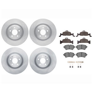 Dynamic Friction 6514-73103 - Front and Rear Brake Kit - Quickstop Rotors and 5000 Brake Pads with Hardware