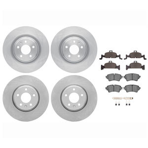 Dynamic Friction 6514-73107 - Front and Rear Brake Kit - Quickstop Rotors and 5000 Brake Pads with Hardware