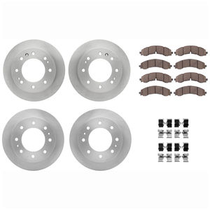 Dynamic Friction 6514-48082 - Front and Rear Brake Kit - Quickstop Rotors and 5000 Brake Pads with Hardware