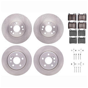 Dynamic Friction 6514-63082 - Front and Rear Brake Kit - Quickstop Rotors and 5000 Brake Pads with Hardware