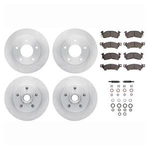 Dynamic Friction 6514-01037 - Front and Rear Brake Kit - Rotors with 5000 Advanced Brake Pads includes Hardware