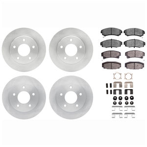 Dynamic Friction 6514-46134 - Front and Rear Brake Kit - Rotors with 5000 Advanced Brake Pads includes Hardware