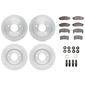 Dynamic Friction 6514-46135 - Front and Rear Brake Kit - Rotors with 5000 Advanced Brake Pads includes Hardware
