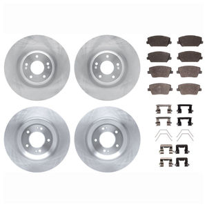 Dynamic Friction 6514-03261 - Front and Rear Brake Kit - Rotors with 5000 Advanced Brake Pads includes Hardware
