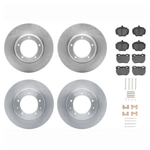 Dynamic Friction 6514-11030 - Front and Rear Brake Kit - Rotors with 5000 Advanced Brake Pads includes Hardware