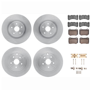 Dynamic Friction 6514-13136 - Front and Rear Brake Kit - Rotors with 5000 Advanced Brake Pads includes Hardware