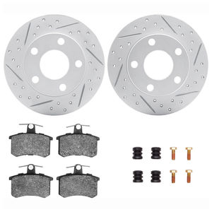 Dynamic Friction 2712-74019 - Rear Brake Kit - Geoperformance Coated Drilled and Slotted Brake Rotor and Active Performance 309 Brake Pads