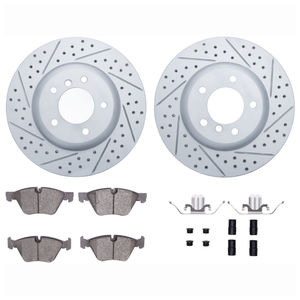 Dynamic Friction 2712-31163 - Front Brake Kit - Geoperformance Coated Drilled and Slotted Brake Rotor and Active Performance 309 Brake Pads
