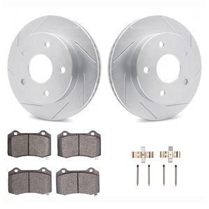 Dynamic Friction 2712-46021 - Rear Brake Kit - Slotted Coated Carbon Alloy Brake Rotor and Active Performance 309 Brake Pads