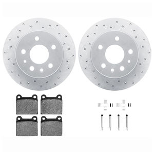 Dynamic Friction 2712-63008 - Rear Brake Kit - Drilled Coated Carbon Alloy Brake Rotor and Active Performance 309 Brake Pads