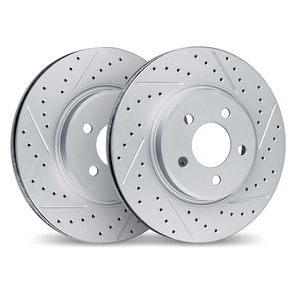Dynamic Friction 2002-73047 - Rear Geoperformance Coated Drilled and Slotted Brake Rotor 2 Wheel Set