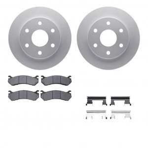 Dynamic Friction 4512-48107 - Front Brake Kit - Geostop Rotors and 5000 Advanced Brake Pads (Ceramic) with Hardware