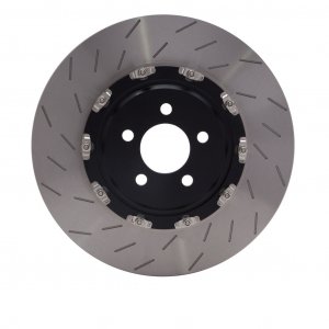 Dynamic Friction 910-40036A - Front Hi-Carbon Alloy Geomet Coated Slotted Brake Rotor