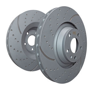 EBC Brakes GD1317 - Front Slotted and Dimpled Vented Front Disc Brake Rotors, 2-Wheel Set