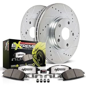 PowerStop K4549-26 - Front Z26 Drilled and Slotted Brake Rotors and Pads Kit