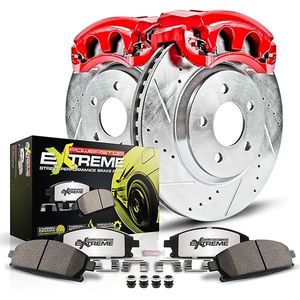 PowerStop KC5337-36 - Rear Z36 Drilled and Slotted Truck and Tow Brake Pad, Rotor, and Caliper Kit