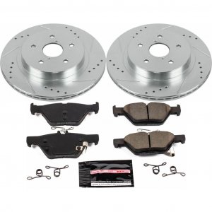 PowerStop K7039 - Rear Z23 Drilled and Slotted Brake Rotors and Pads Kit