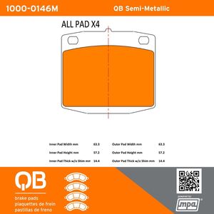 Quality-Built 1000-0146M - Front QB Semi-Metallic Brake Pad Set