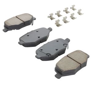 Quality-Built 1001-1612M - Rear Premium Semi-Metallic Brake Pad Set with Hardware