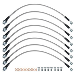 Techna-Fit 305001 - Stainless Steel Brake Line Kit for Mitsubishi Montero Front and Rear, 8 Brake Lines