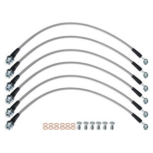 Techna-Fit NIS-1905 - Stainless Steel Brake Line Kit for Nissan Rogue Front and Rear, 6 Brake Lines