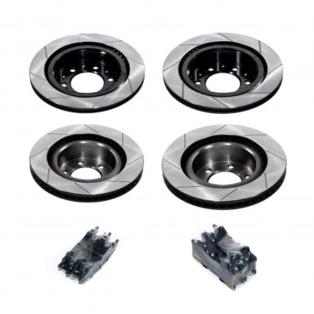 APP APP.25.4343.29 - High-Carbon Slotted Rotor Kit with Heavy Duty Pads, 4 Wheel Set