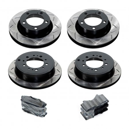 APP APP.25.4430.40 - High-Carbon Bi-Slot Rotor Kit with Heavy Duty Pads, 4 Wheel Set