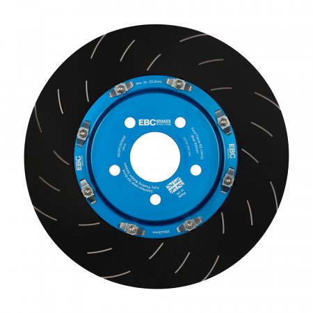 EBC Brakes SG2FC2030SF - 2-Piece Floating SG Grooved Front Brake Rotors, Special Finish, Complete Assembly