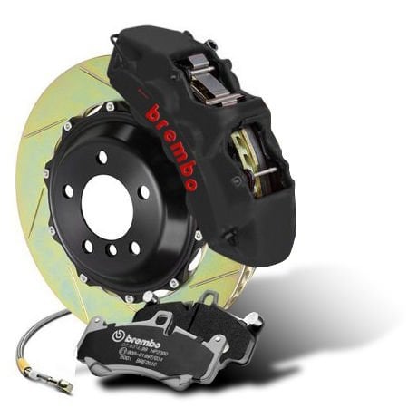 Brembo 1M3.8066AS - Brake Kit, GT-S Series, Slotted Type-3 Rotor, Black Hard Anodized Caliper