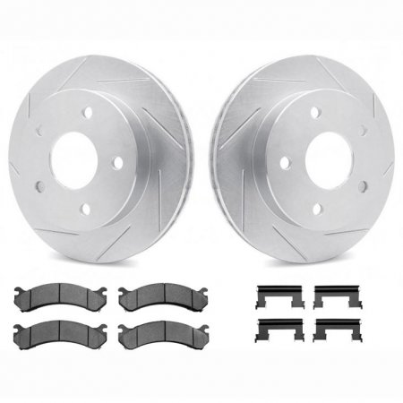 Dynamic Friction 2412-48087 - Brake Kit - Sport Coated Slotted Rotors and Ultimate Truck Brake Pads