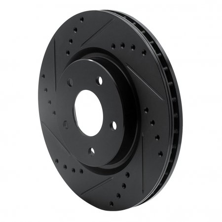 Dynamic Friction 633-67088R - Drilled and Slotted Black Zinc Brake Rotor