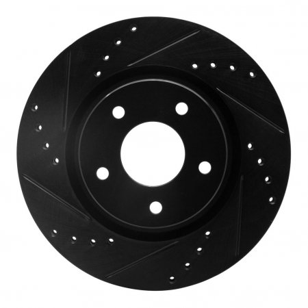 Dynamic Friction 633-67106R - Drilled and Slotted Black Zinc Brake Rotor