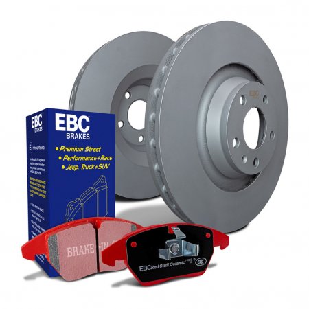 EBC Brakes S12KR1613 - Brake Kit - Redstuff Pad and Plain Rotor