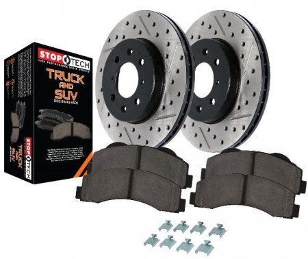 StopTech Brake Kit - Drilled and Slotted - Truck/SUV Brake Rotor and Pad Kit