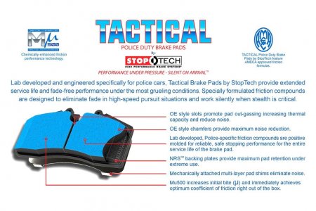StopTech Police Duty Brake Pads -Ameca-Approved-Friction-Certification