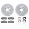 Dynamic Friction 2712-59107 - Brake Kit - Geoperformance Drilled and Slotted Rotors with Active Performance Pads Includes Hardware