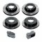 APP APP.25.4430.40 - High-Carbon Bi-Slot Rotor Kit with Heavy Duty Pads, 4 Wheel Set