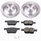 Callahan K038757 - Brake Kit with Blank Rotors and Ceramic Pads, 2-Wheeel Set