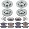 Callahan Plain Rotor and Pad Kit with Calipers