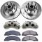 Callahan Drilled/Slotted Rotor and Pad Kit with Calipers