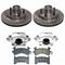 Callahan Drilled/Slotted Rotor and Pad Kit with Calipers