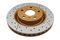 DBA DBA2028X - Drilled and Slotted Street XS Gold Brake Rotor with Kangaroo Paw Vanes