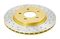 DBA DBA2114X - Drilled and Slotted Street XS Gold Brake Rotor with Kangaroo Paw Vanes