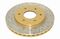 DBA DBA2306X - Drilled and Slotted Street XS Gold Brake Rotor with Kangaroo Paw Vanes