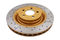 DBA DBA2444X - Drilled and Slotted Street XS Gold Brake Rotor with Kangaroo Paw Vanes